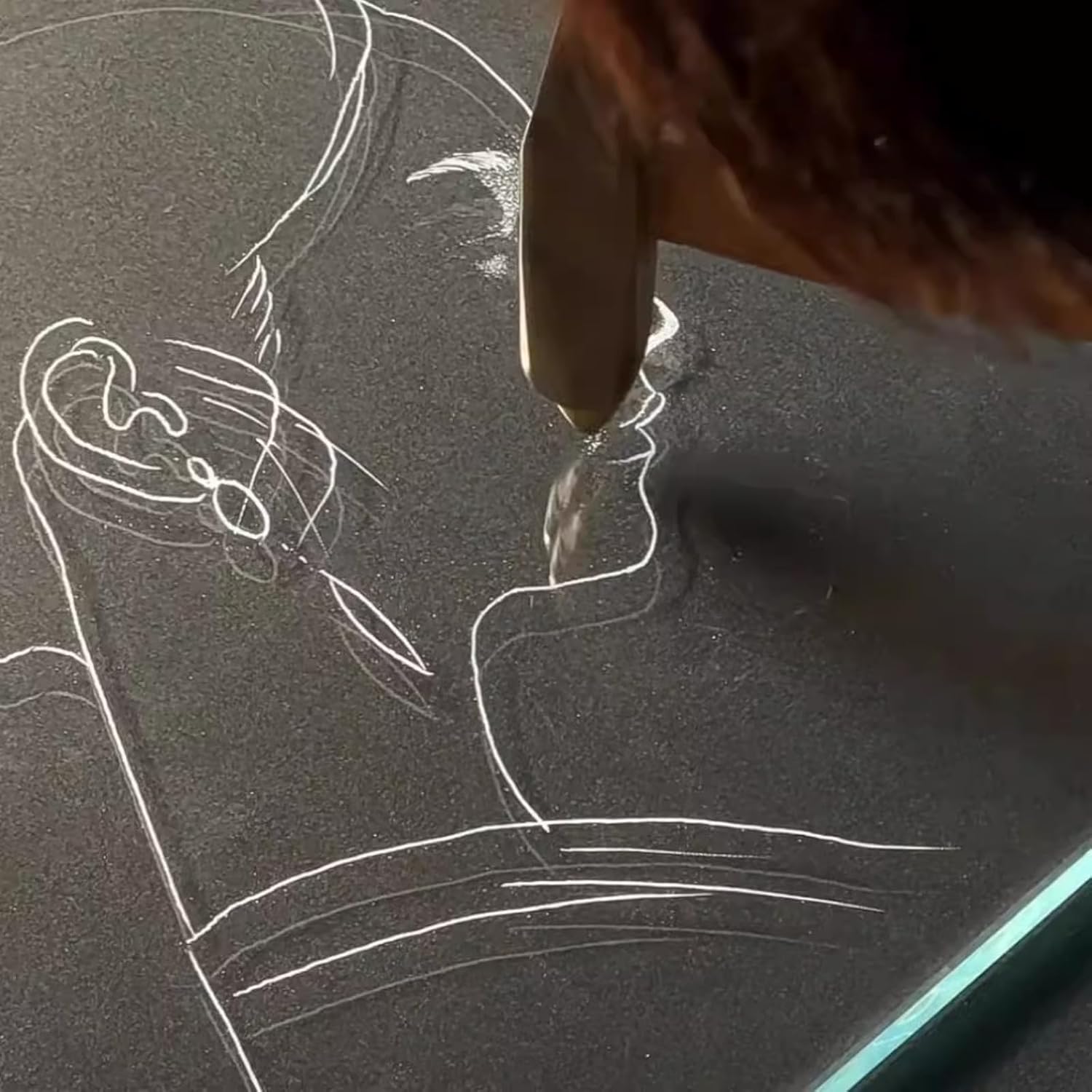 Hammer Glass Art Painting, LED Frameless Glass Panel Decoration, Contemporary Decor Ready to Hang, Living Room, Bedroom & Office, Pets, Anniversaries and other Customized Gifts (XL 30 * 40CM)