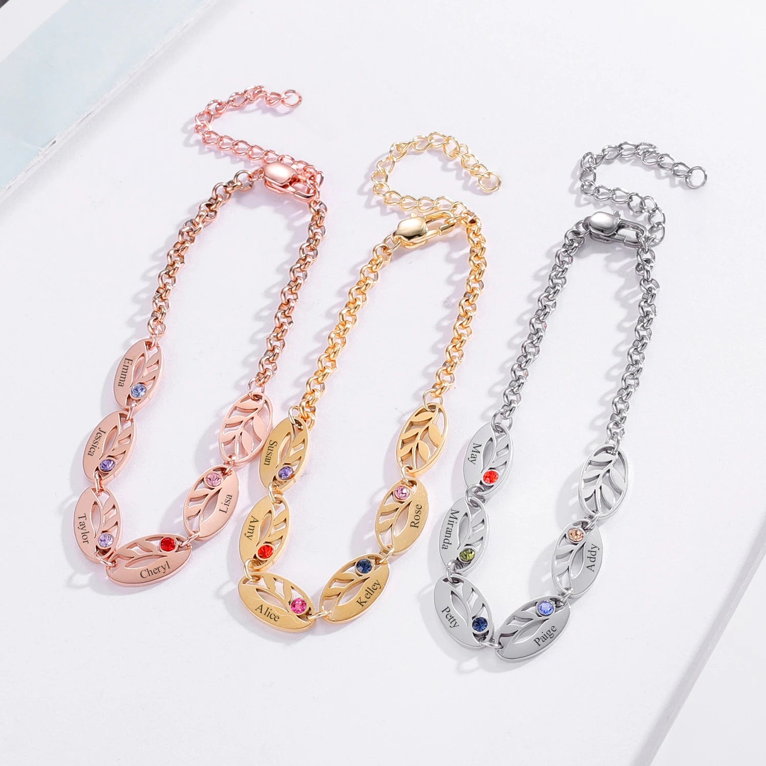 Personalized Leaf Bracelet