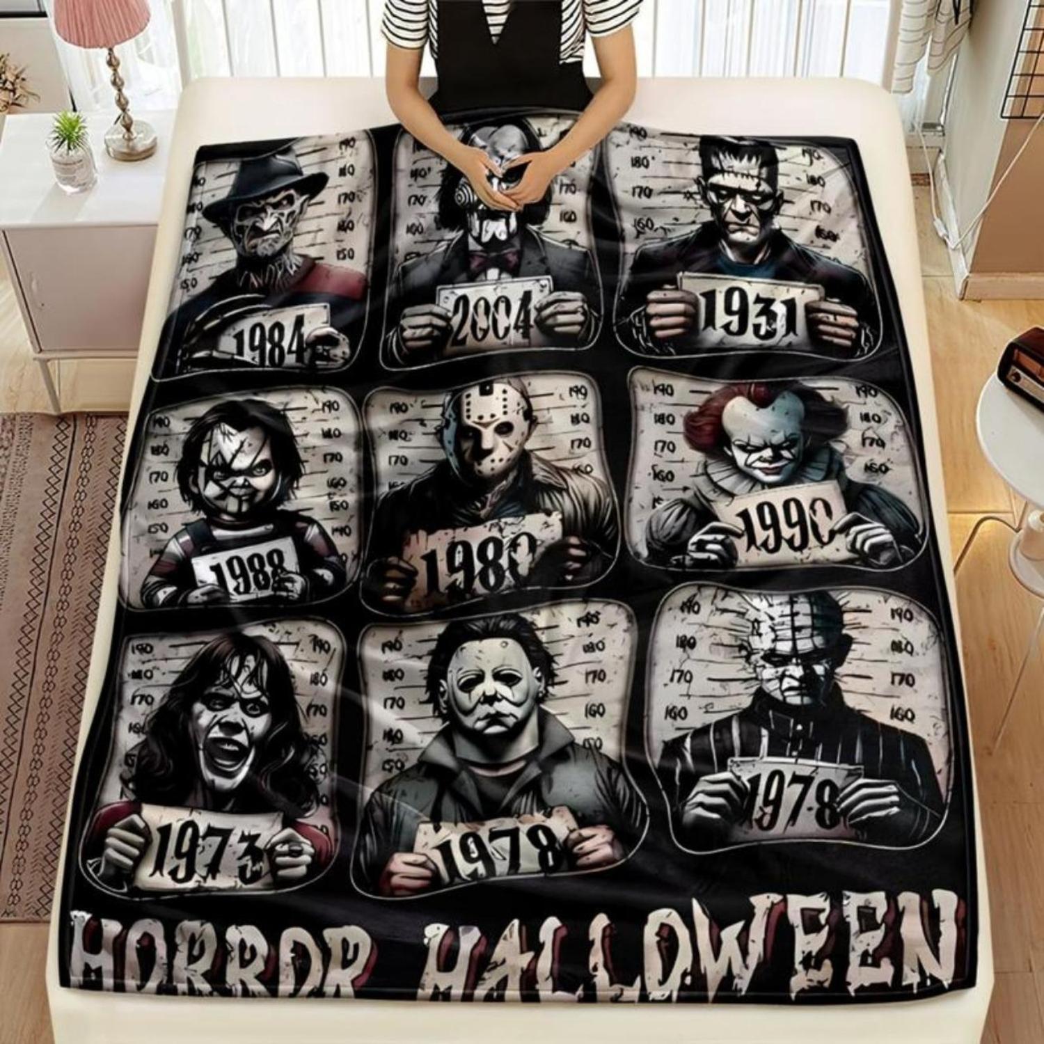 Horror Movie Character Flannel Blanket