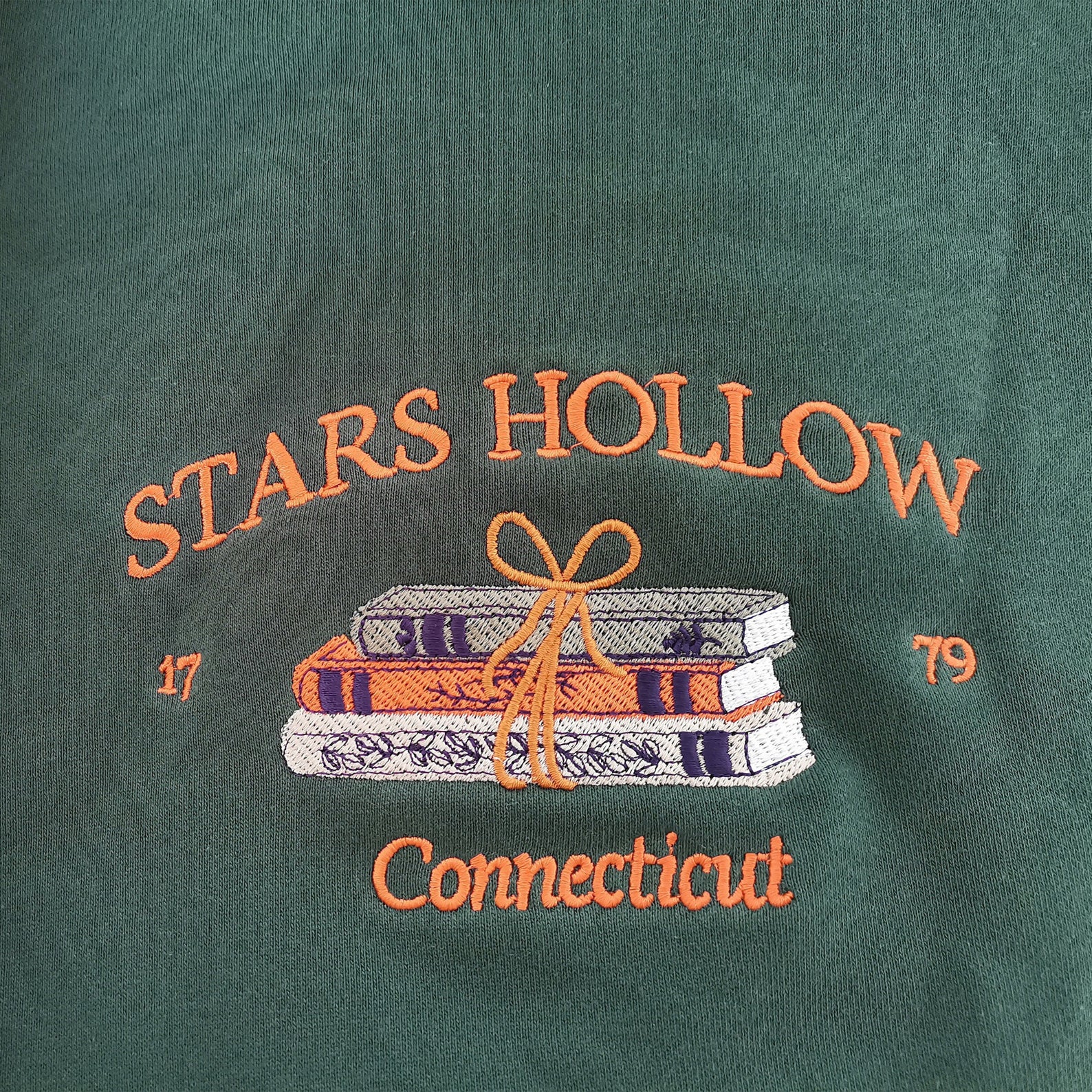Stars Hollow Connecticut Book Embroidered Sweatshirt/Hoodie
