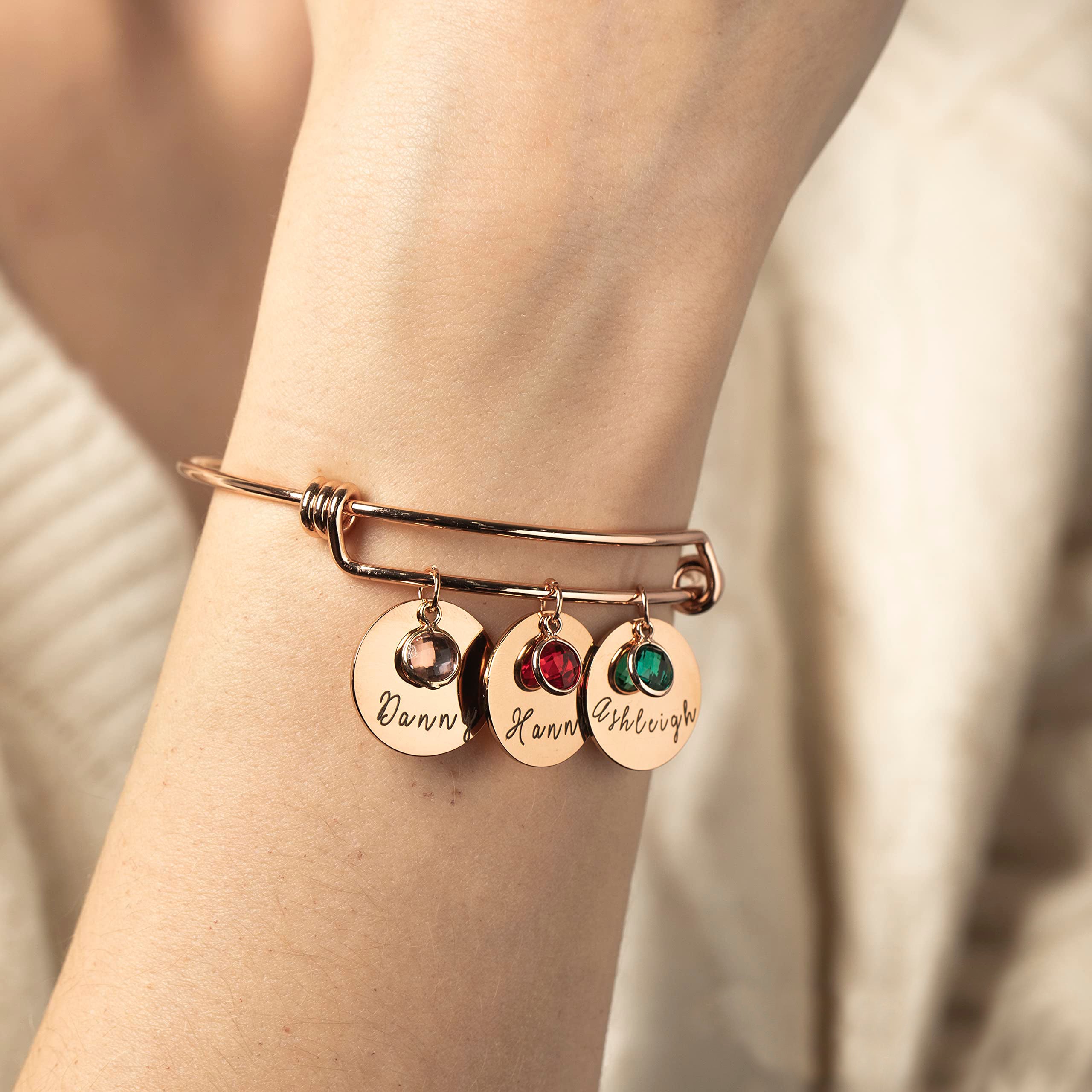 Personalized Mother's Day Gift Custom Birthstone Bracelet