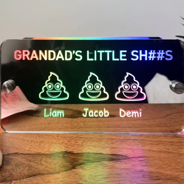 Personalized Mirror Light Dads Little Sh##s