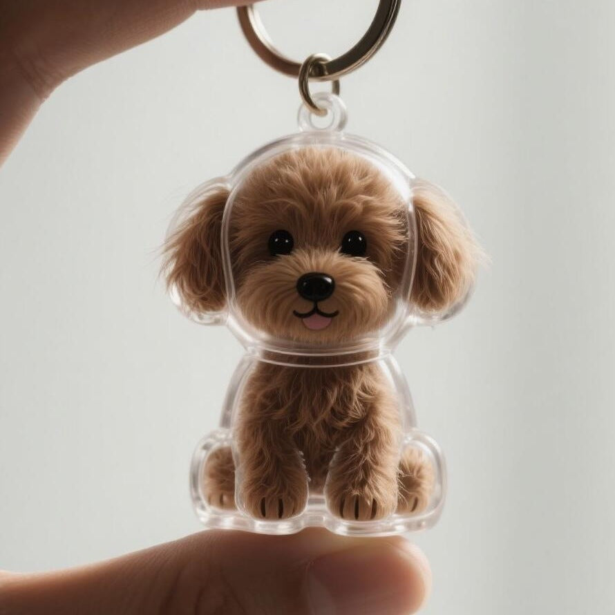 Dog Hair Storage Cute Pendant Keychain BagPendant Couple Car Key Chains Jewelry SouvenirCollection Gift Decoration Accessories