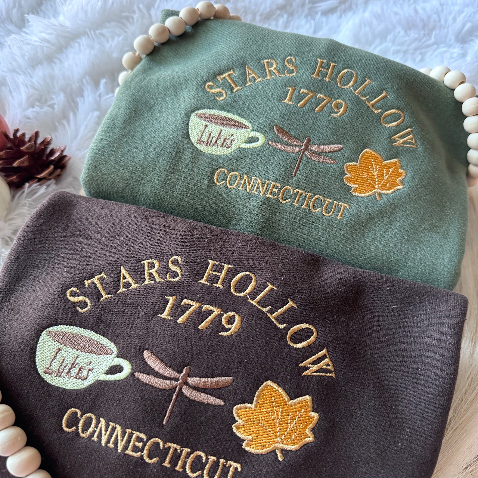 Stars Hollow Embroidered Fall Sweatshirt/Hoodie