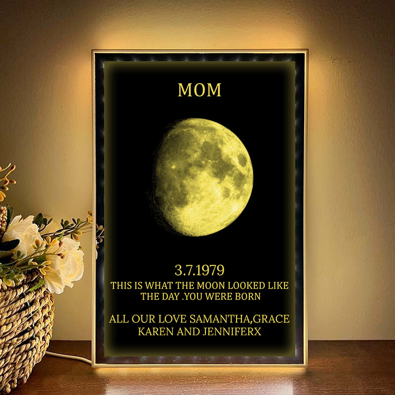 🌟Custom Mom Moon Phase Led Art Mirror 🌟