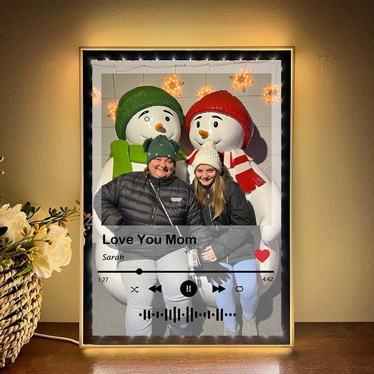 �Personalized Photo & Music Mirror Light Box �