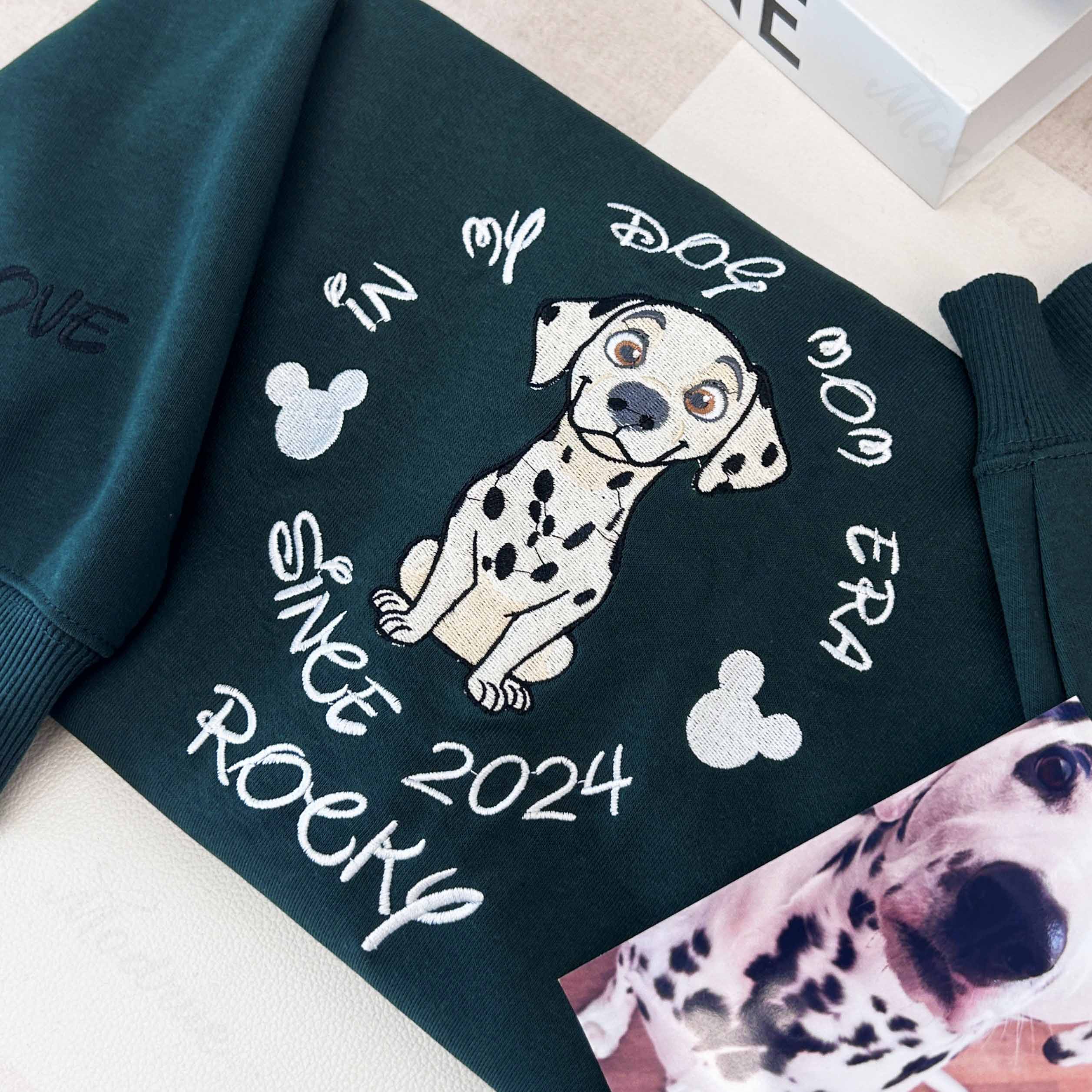 Personalized Pet Embroidered Sweatshirt Cartoon Style