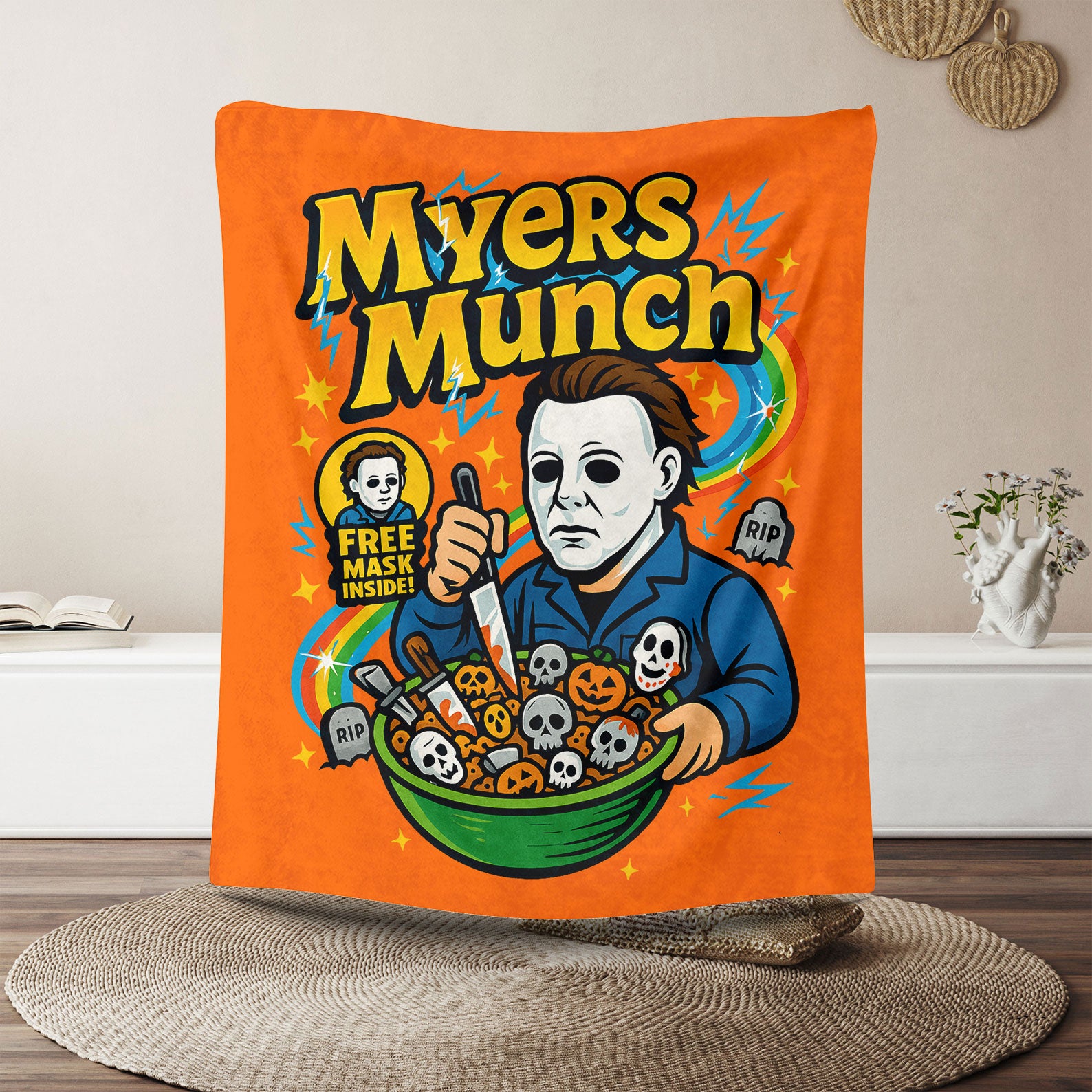 Cereal Halloween Retro Spooky Blanket