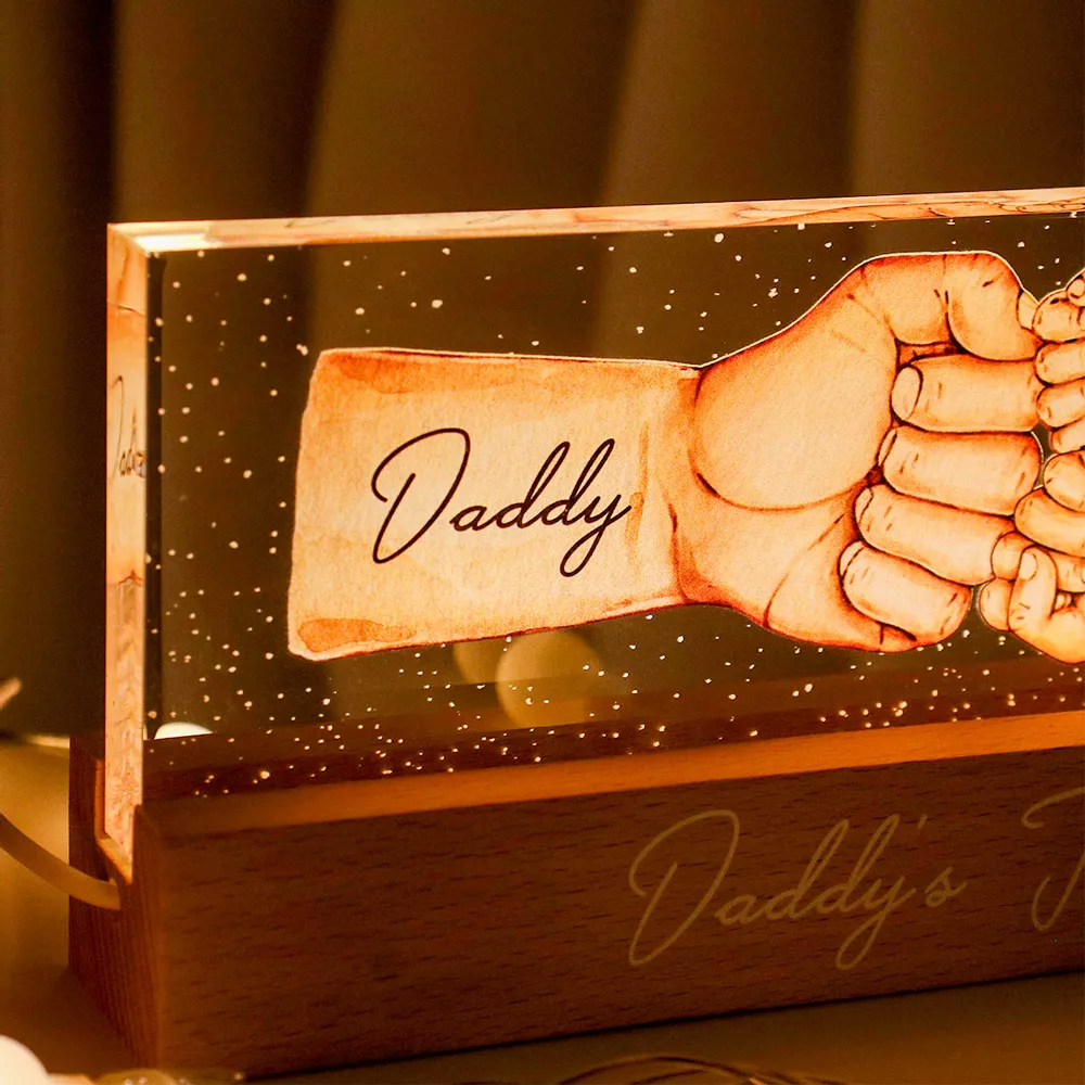Personalized Acrylic LED Night Light For Dad