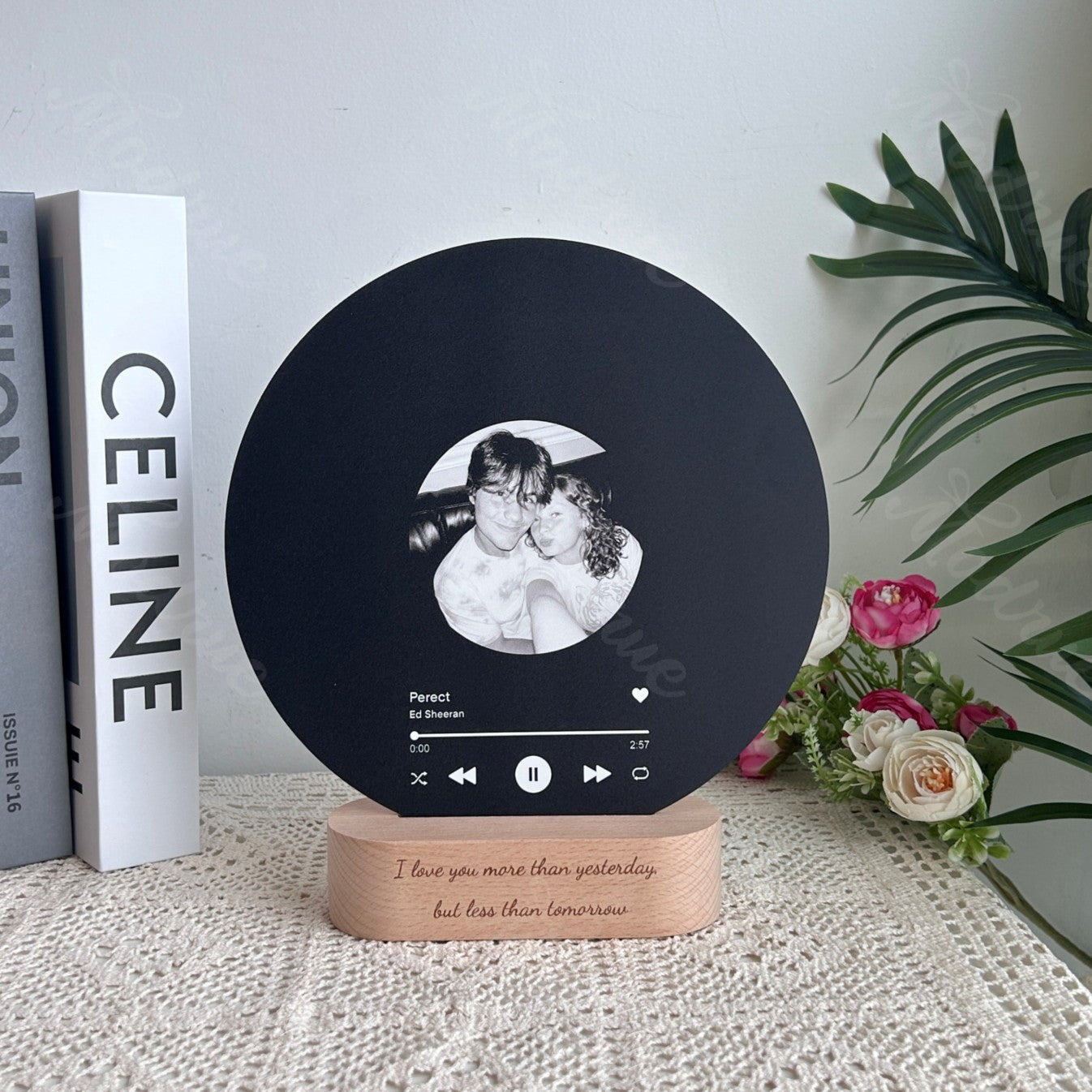Personalized Record with Photo - Lenticular Song Plaque with NFC