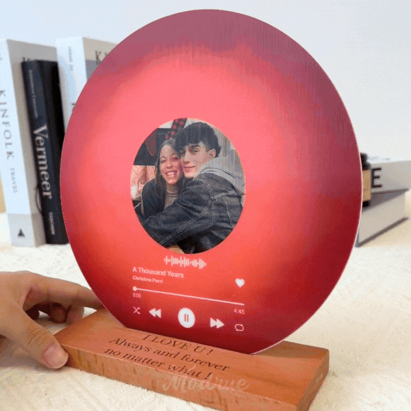 Personalized Record with Photo - Lenticular Song Plaque with NFC