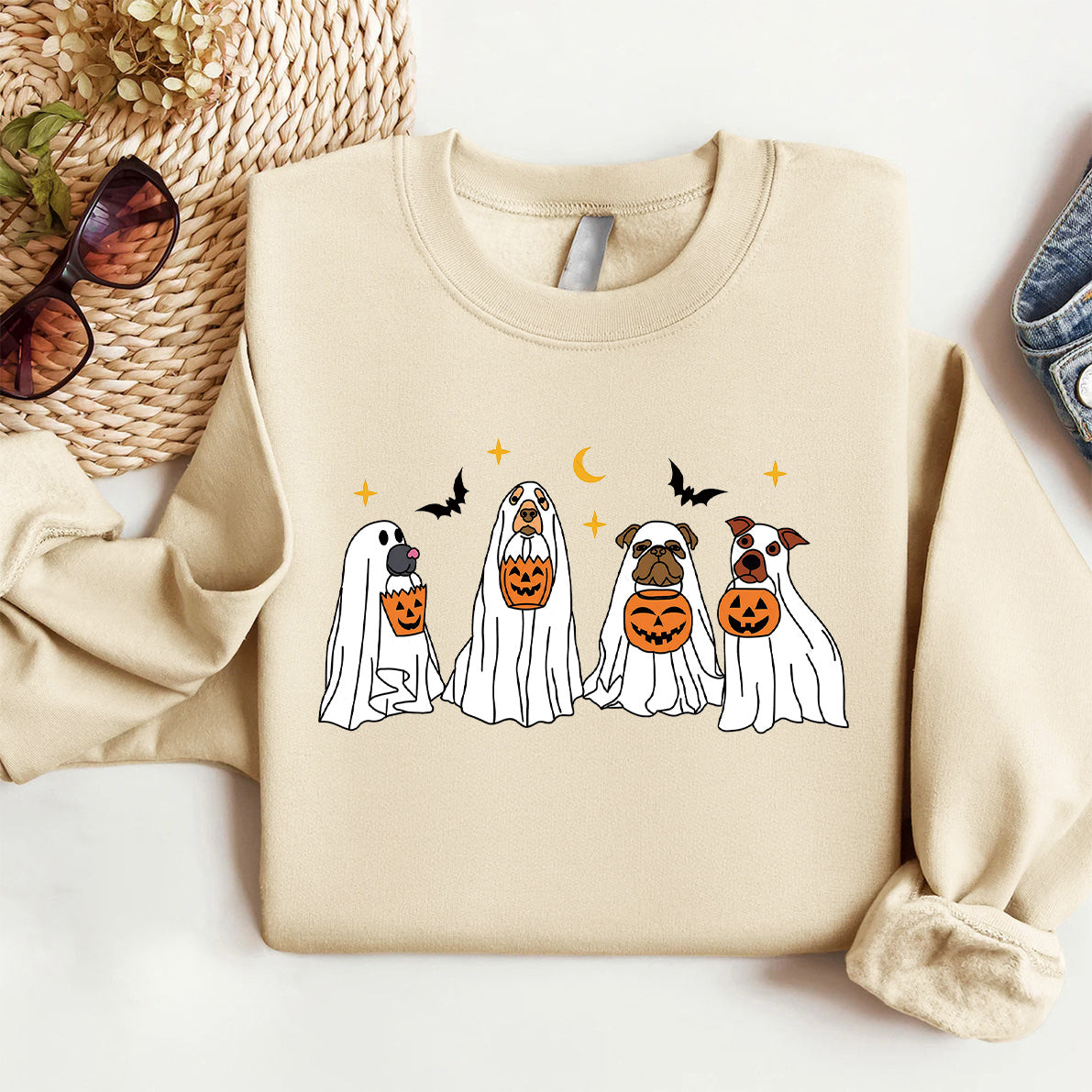 Halloween Retro Ghost Dog Shirt