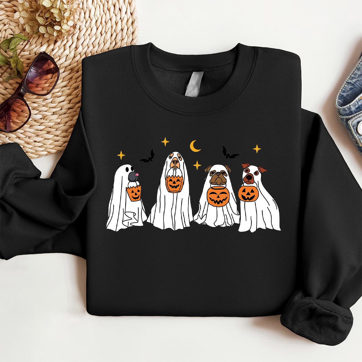 Halloween Retro Ghost Dog Shirt