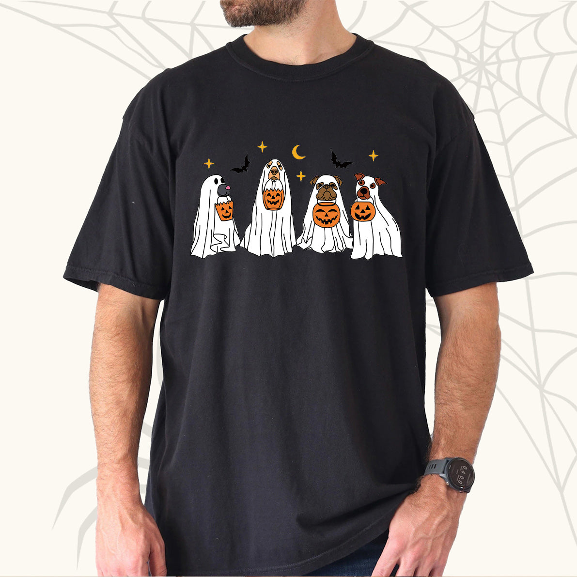 Halloween Retro Ghost Dog Shirt