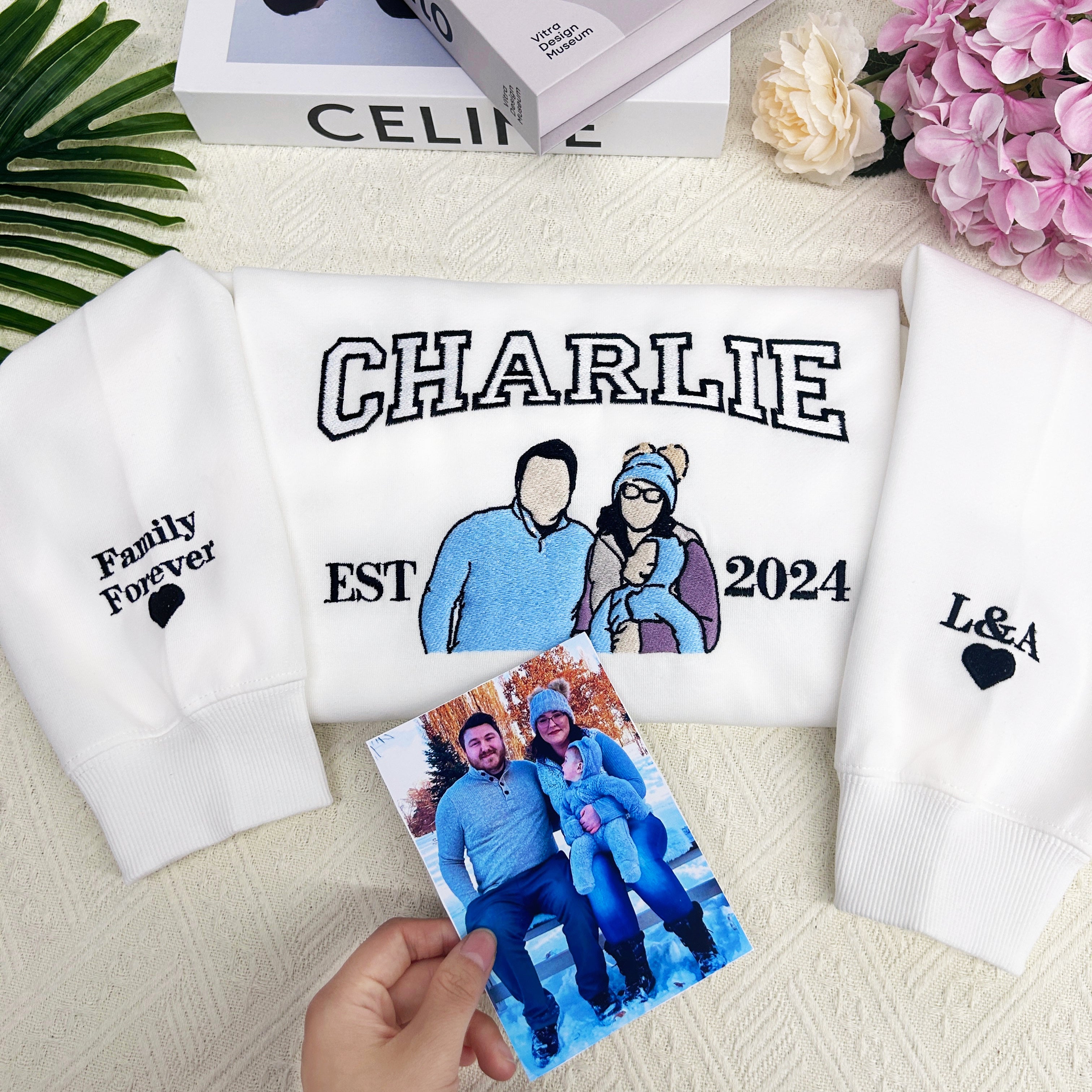 Custom Embroidered Portrait Sweatshirt