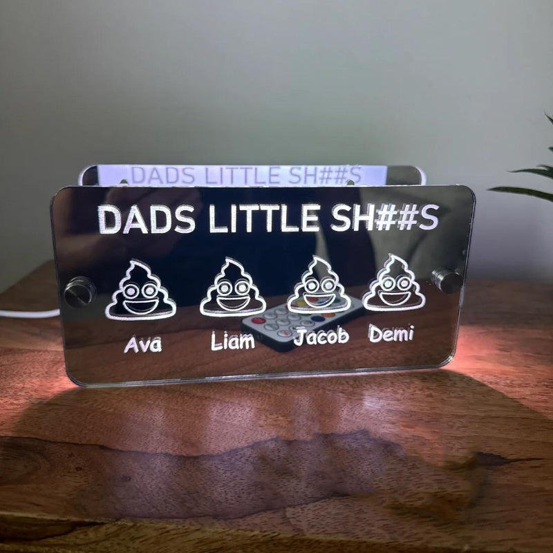 Personalized Mirror Light Dads Little Sh##s