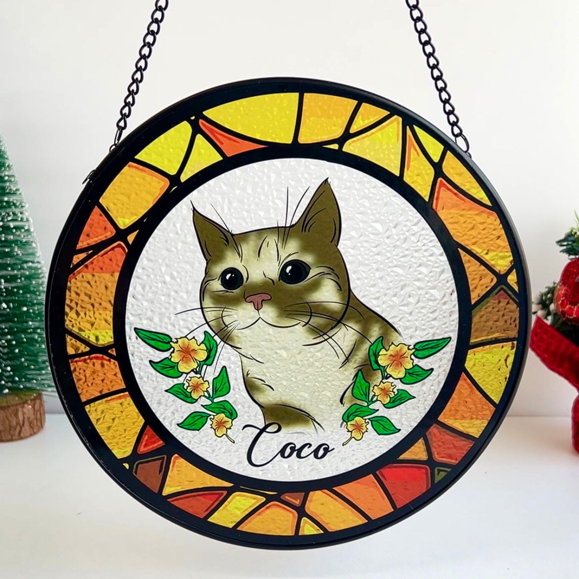 Custom Pet Portrait Suncatcher