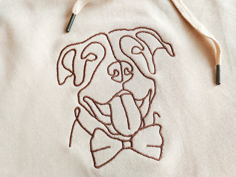 Custom Embroidered Line Drawing Crewneck & Hoodie
