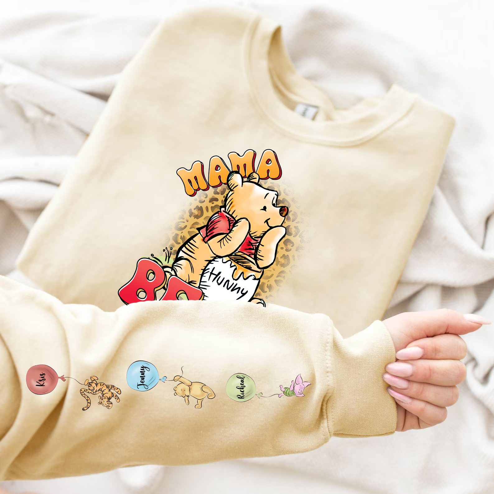 Custom Mama Bear sweatshirt Cartoon Honey Bear Mom sweatshirt