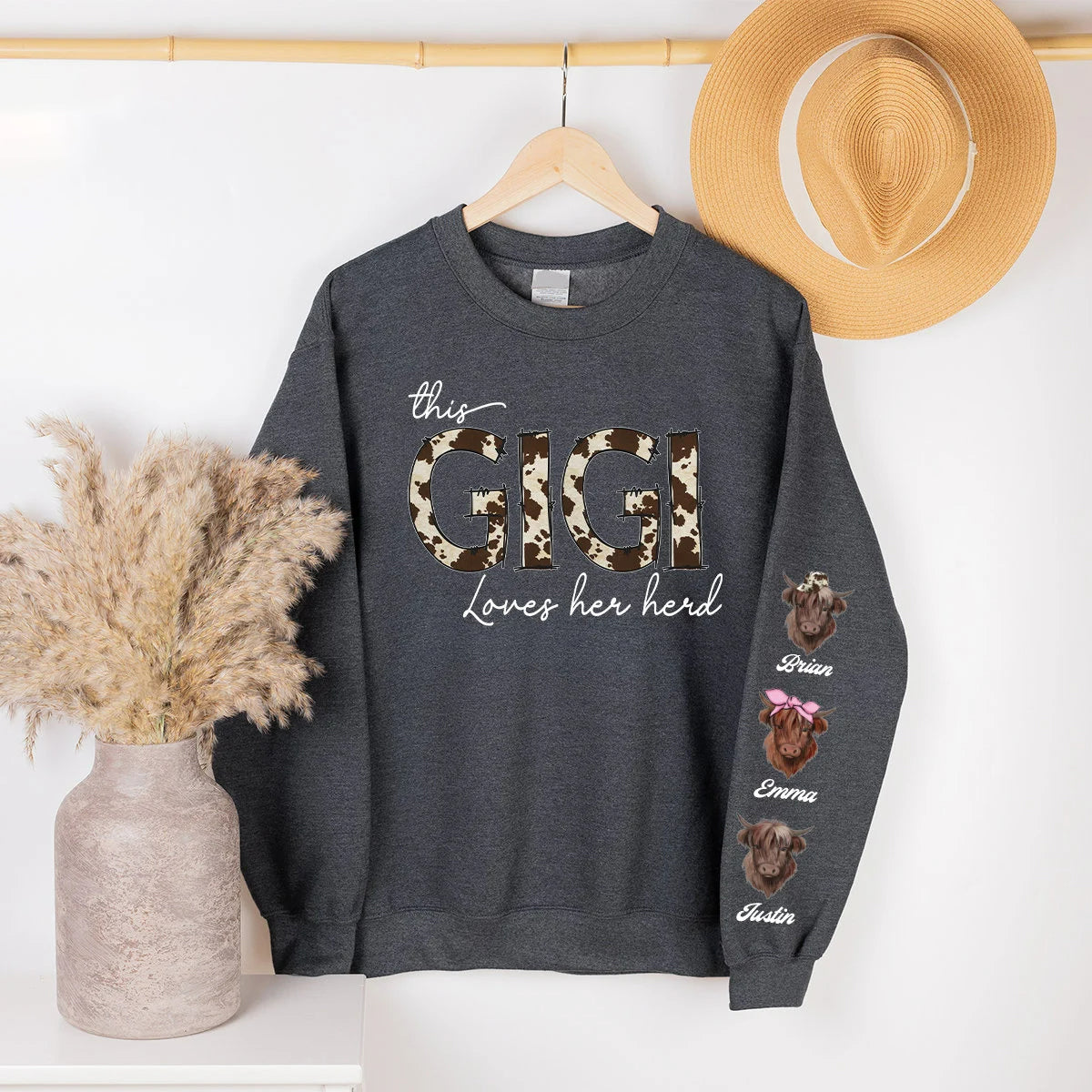 Custom Cow Shirts This Mama Loves Her Herd Sweatshirt