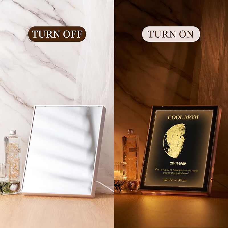 🌟Custom Mom Moon Phase Led Art Mirror 🌟