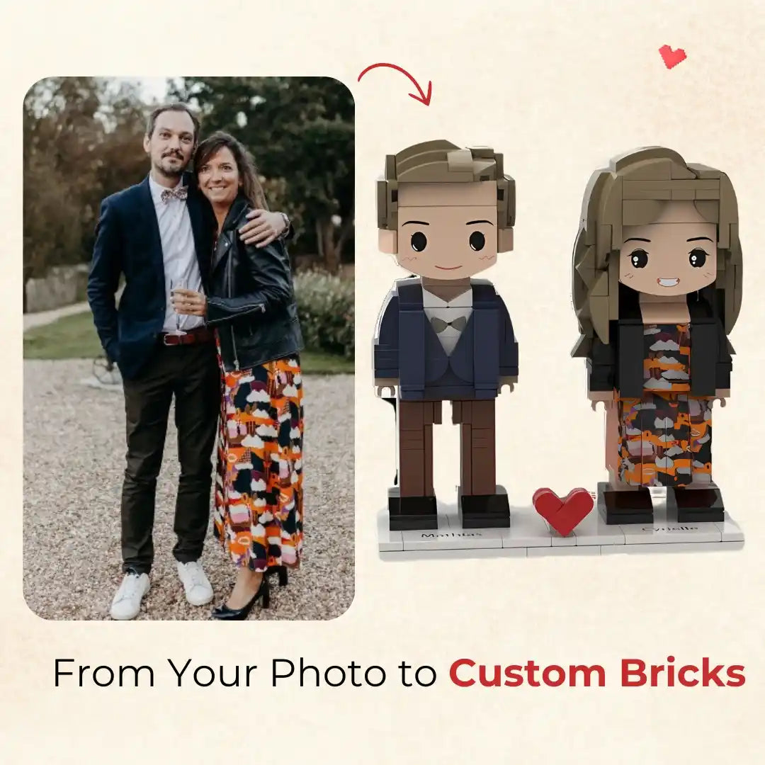 Custom Brick Figure with Photo, Creative and Personalized Gift