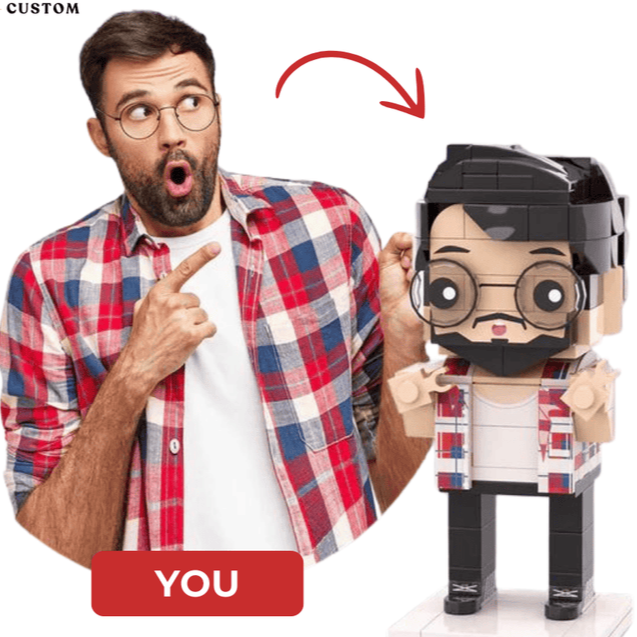 Custom Brick Figure with Photo, Creative and Personalized Gift