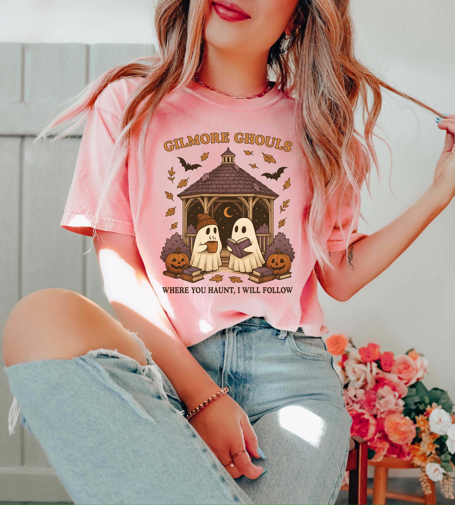 Gilmore Ghouls Where You Haunt I Will Follow Halloween Sweatshirt