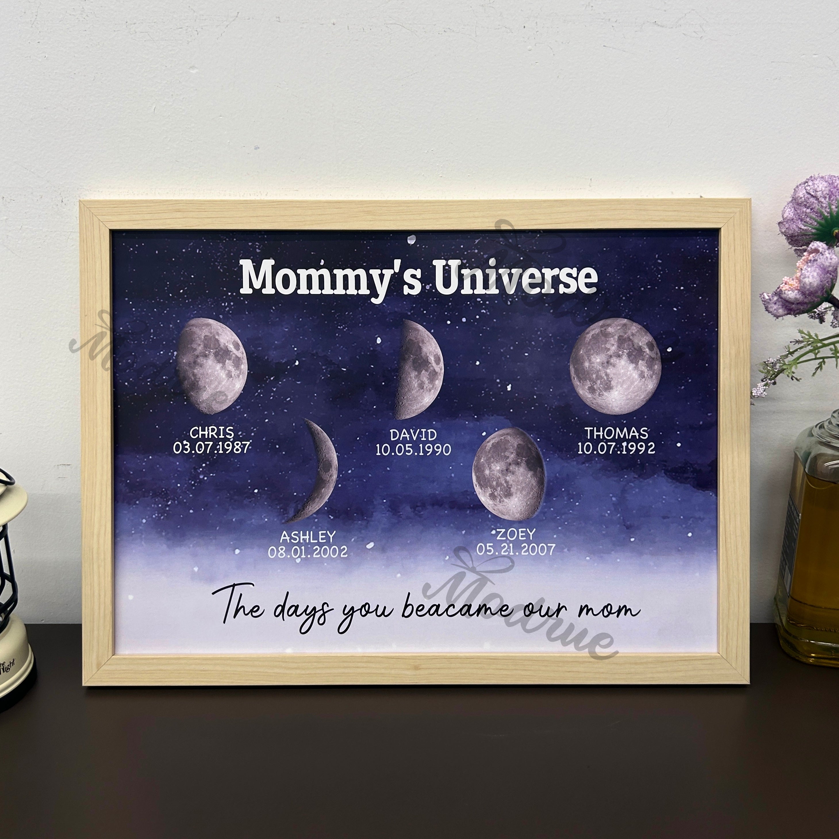 Starry Night Customize Birth Moon Frame Mother's Day Gift