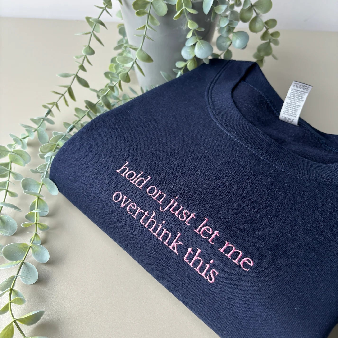 Slogan Embroidered Sweatshirt