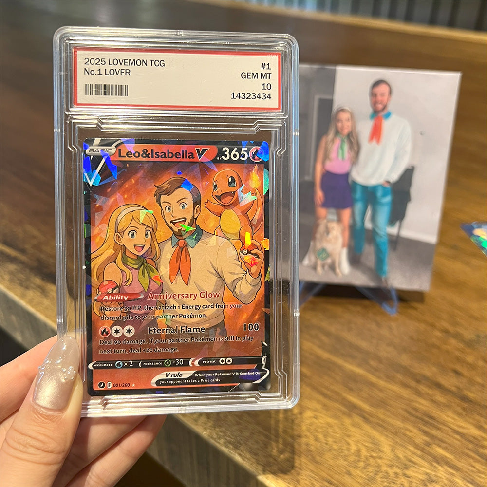 Custom Anime Pokecard V Card For Couples with Poke Character