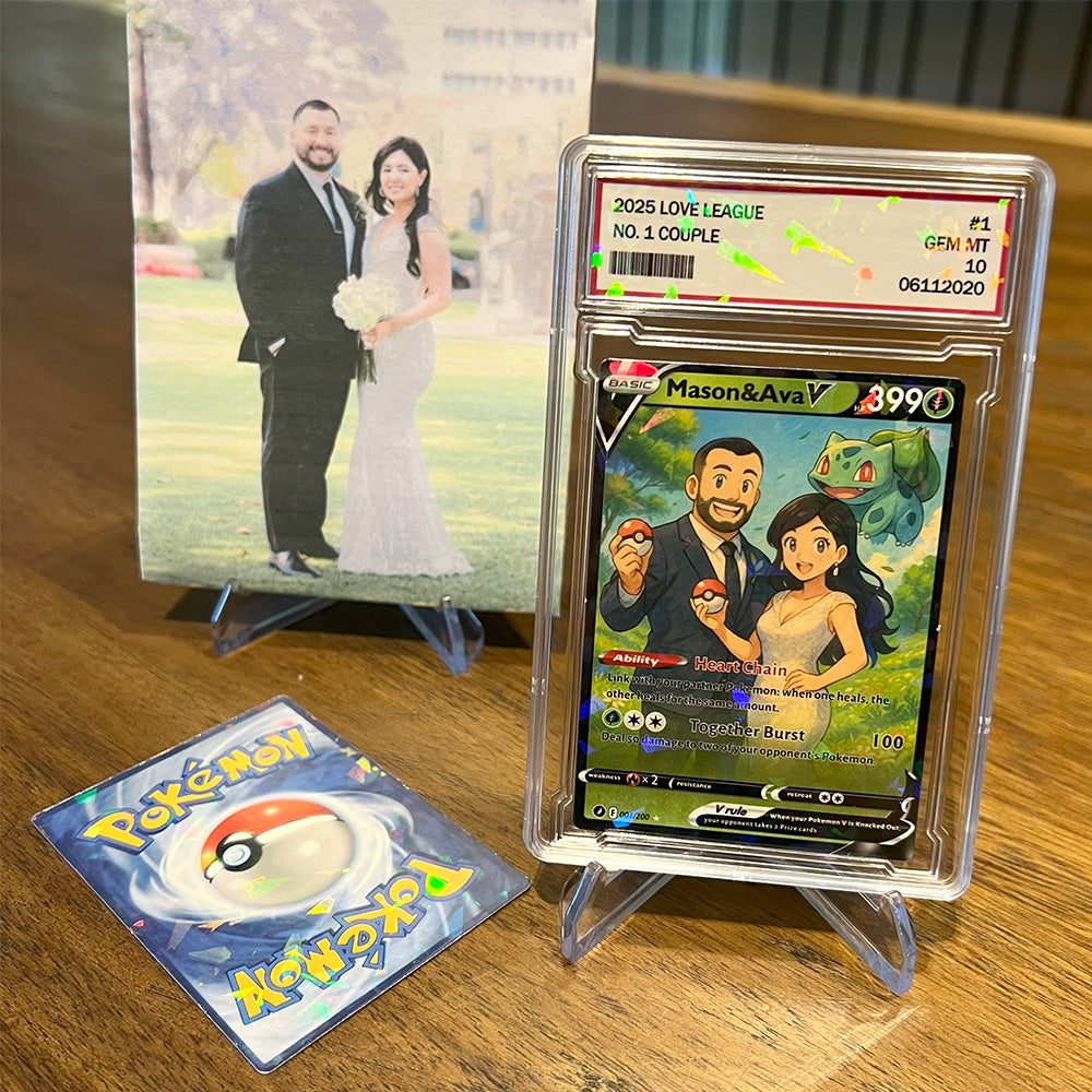 Custom Anime Pokecard V Card For Couples with Poke Character