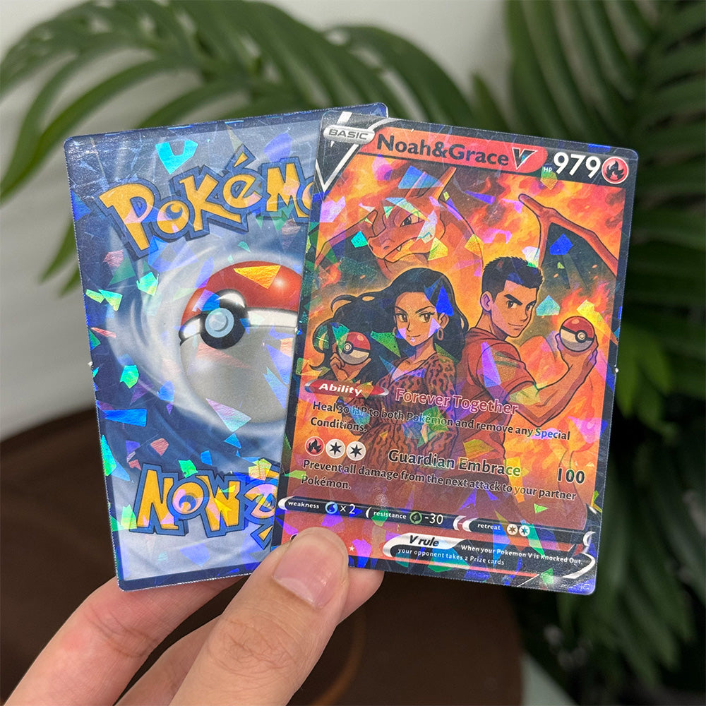 Custom Anime Pokecard V Card For Couples with Poke Character