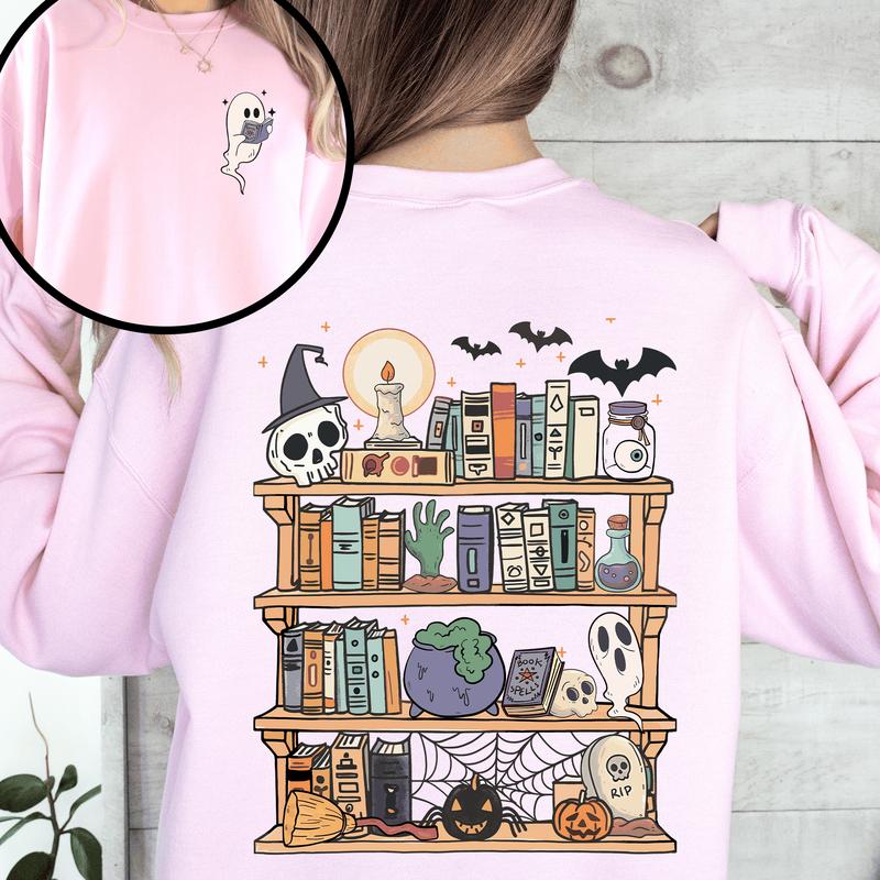 Reading Ghost Halloween Sweatshirt