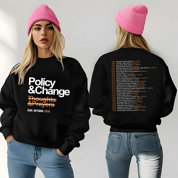 Policy and Change Gun Reform Graphic Shirt