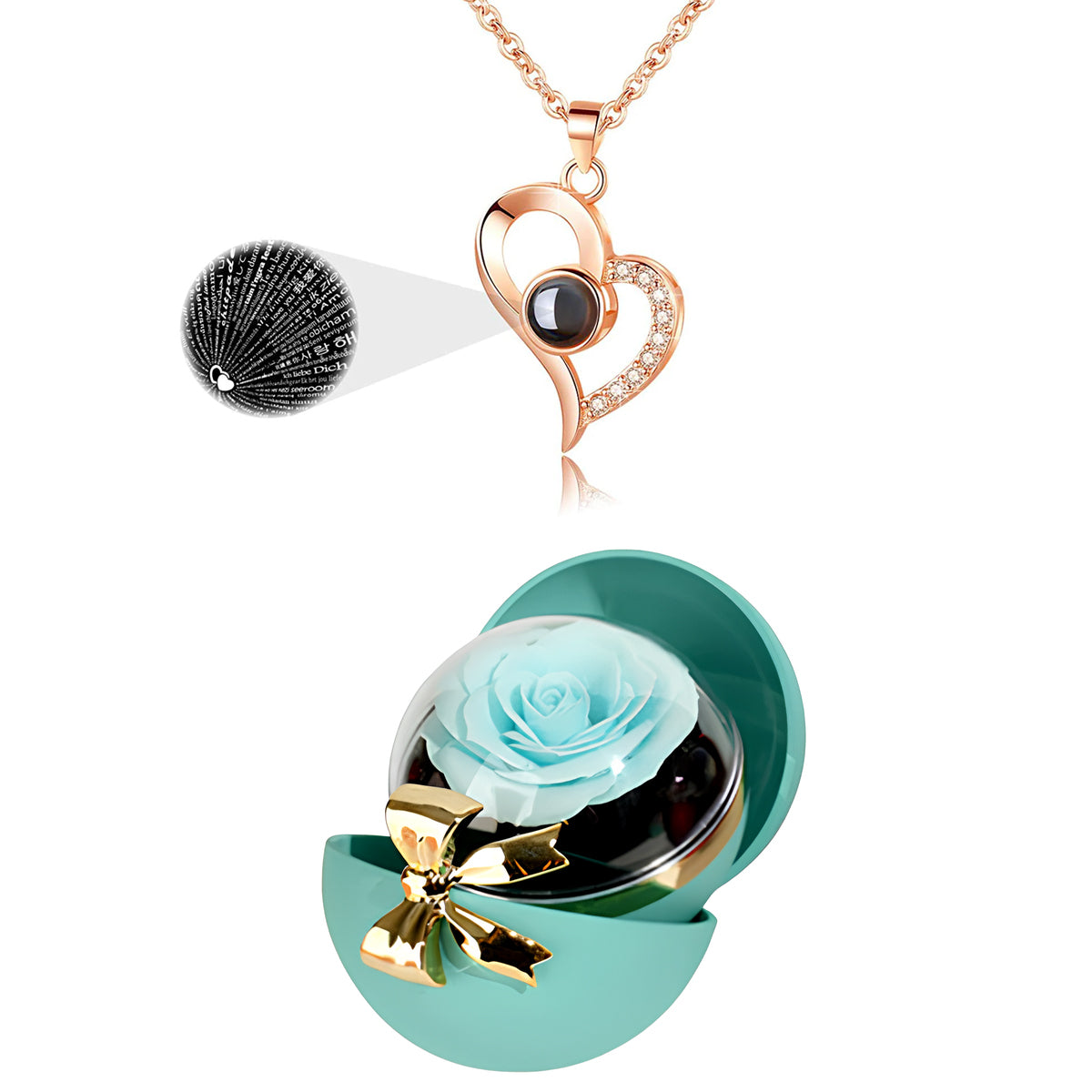 Heart Projection Necklace Gift of Love