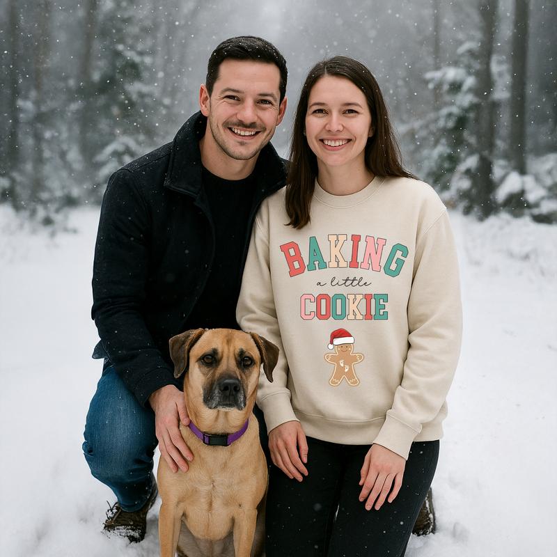 Baking a Little Cookie Pregnancy Announcement Sweatshirt