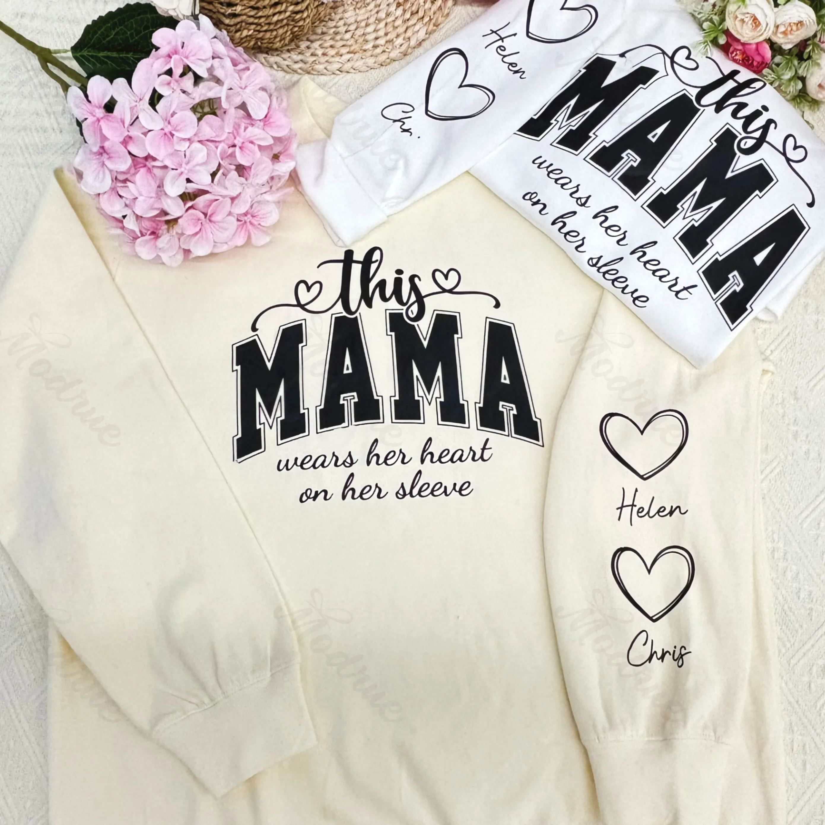 Personalized MAMA Sweatshirt With Kids Names