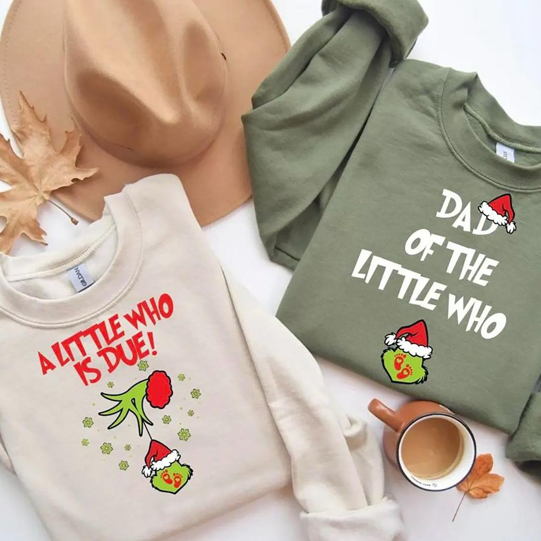 Custom Christmas Pregnancy Announcement Sweatshirt