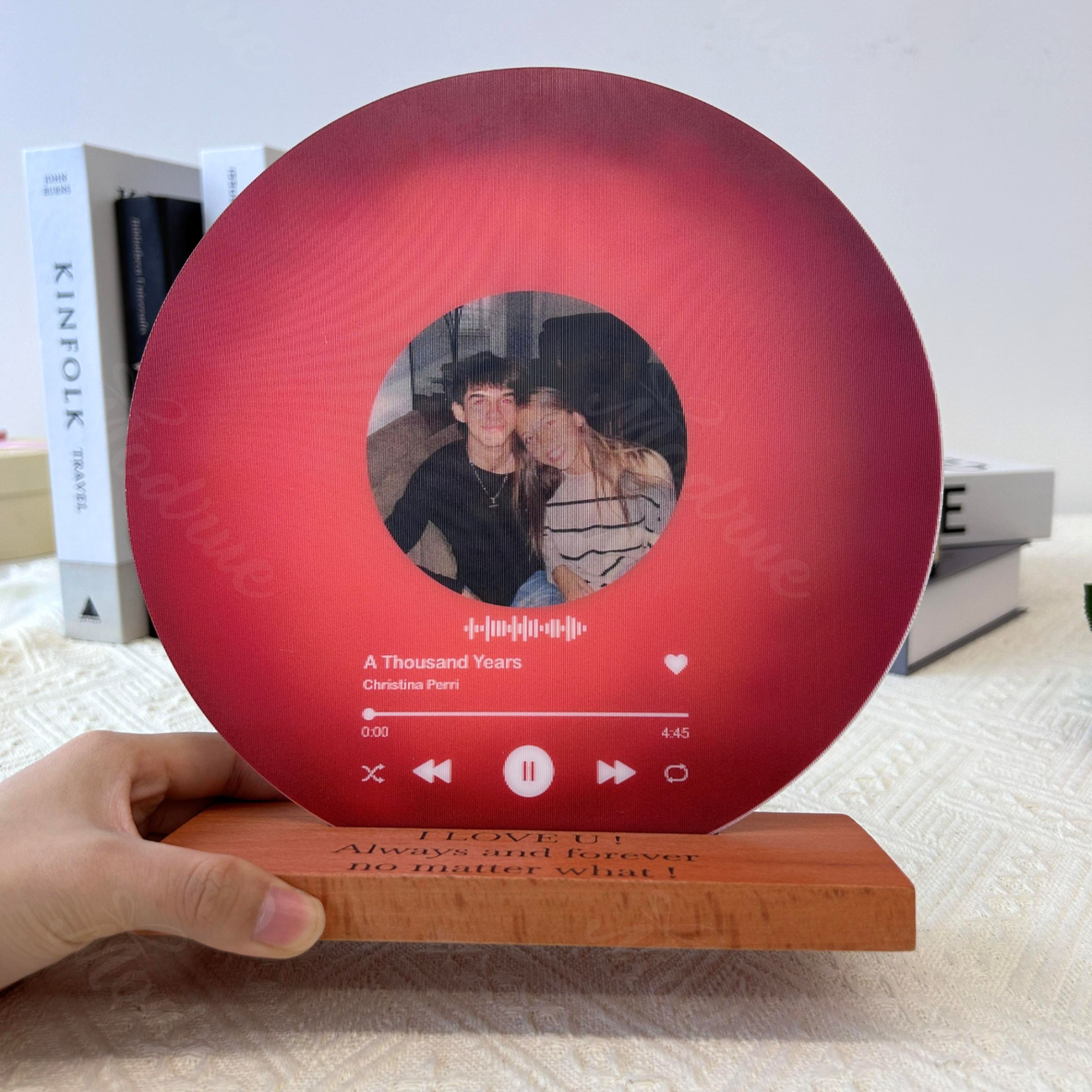 Personalized Record with Photo - Lenticular Song Plaque with NFC