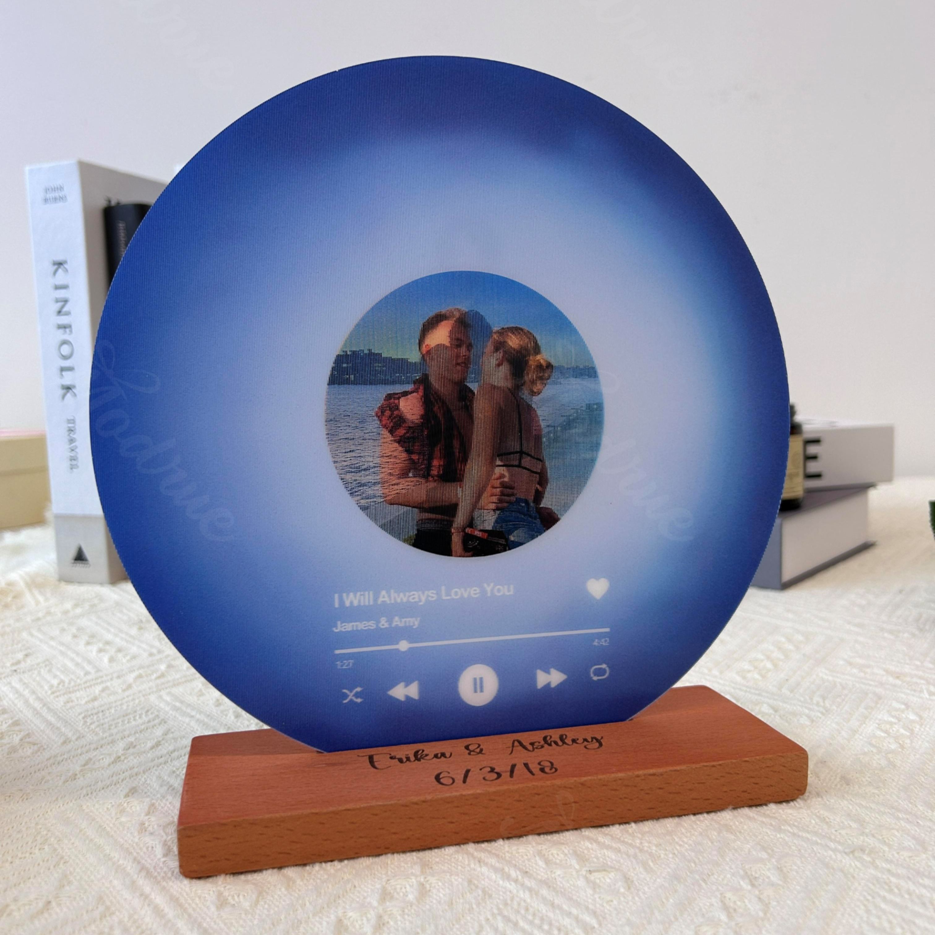 Personalized Record with Photo - Lenticular Song Plaque with NFC
