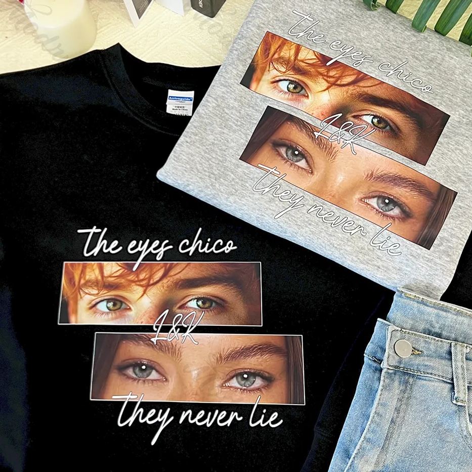 Personalized The Eyes Chico They Never Lie Couple Tees