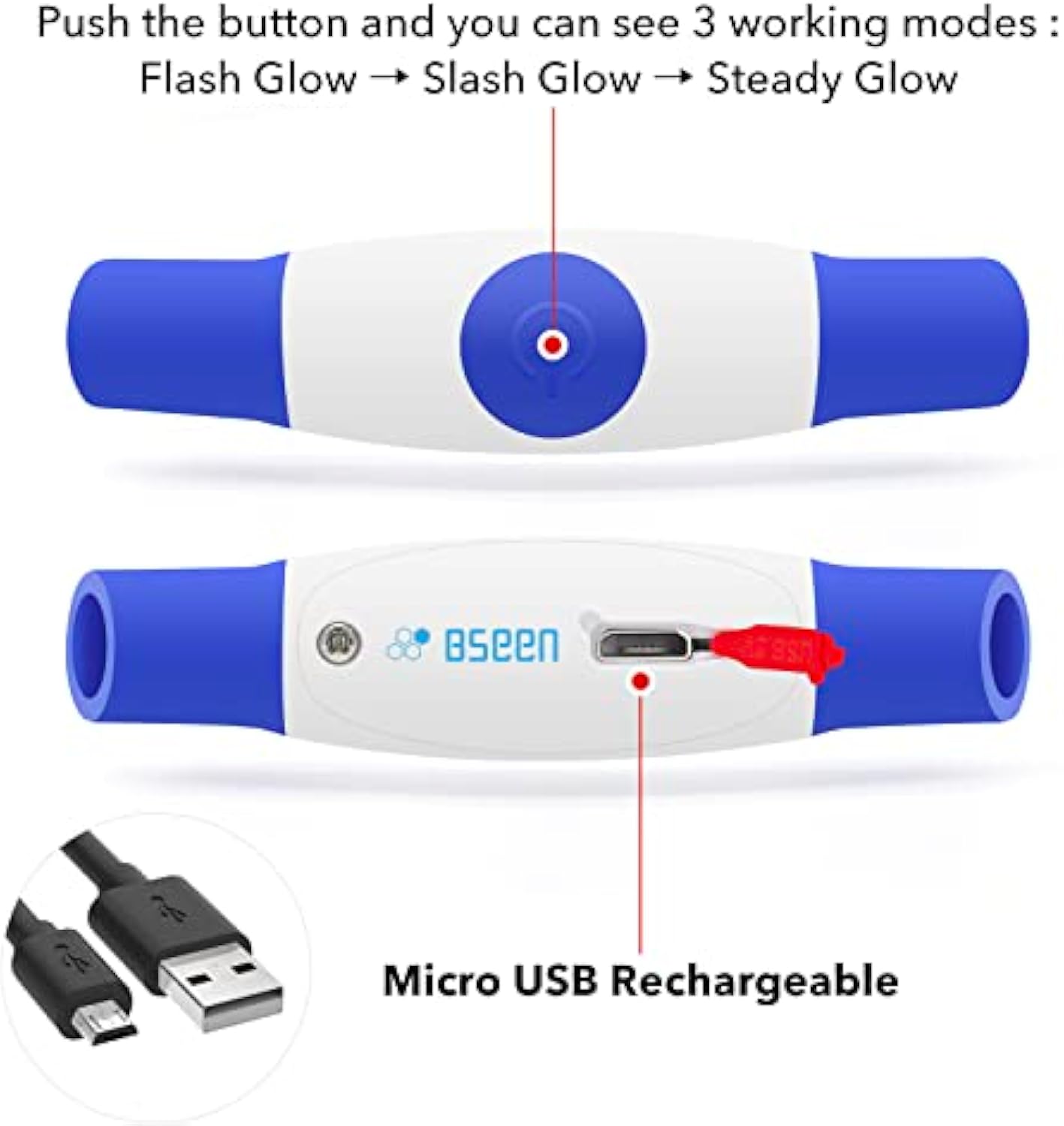 Light up Dog Collar, USB Rechargeable Flash Dog Necklace Light, Pet Safety Collar Makes Your Beloved Dogs Be Seen at Night for Small Medium Large Dogs