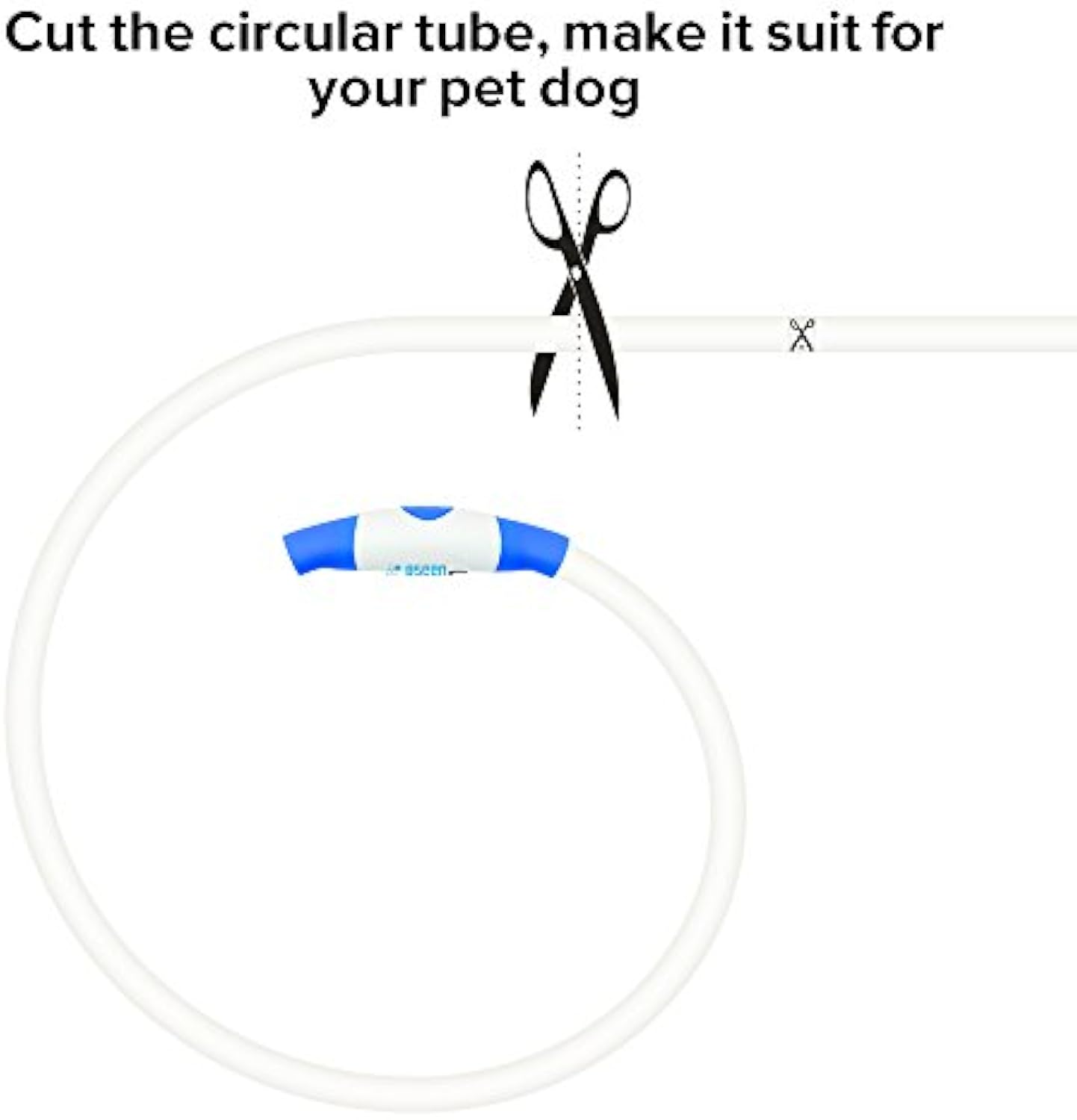 Light up Dog Collar, USB Rechargeable Flash Dog Necklace Light, Pet Safety Collar Makes Your Beloved Dogs Be Seen at Night for Small Medium Large Dogs