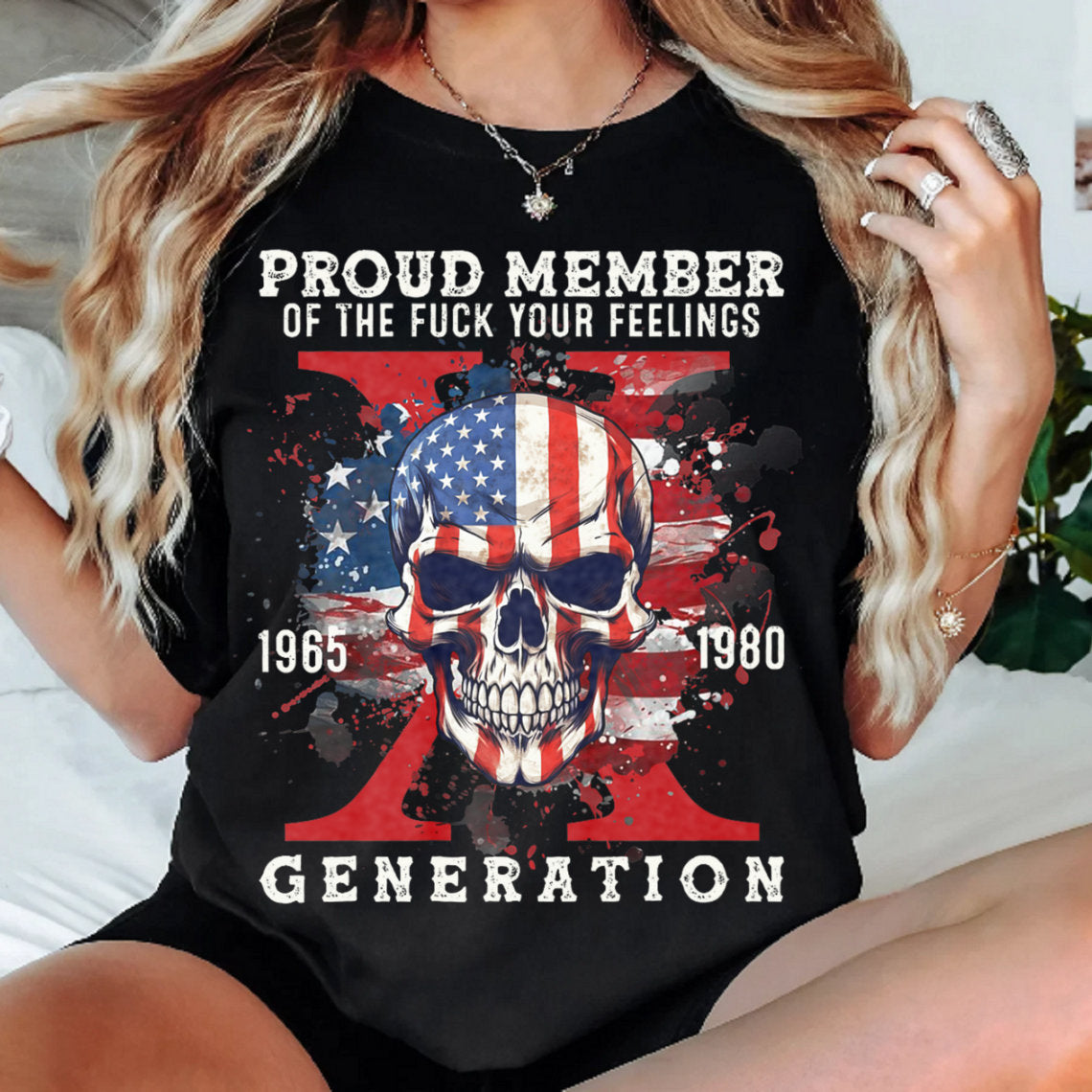 Funny Skull Halloween Gen X shirt