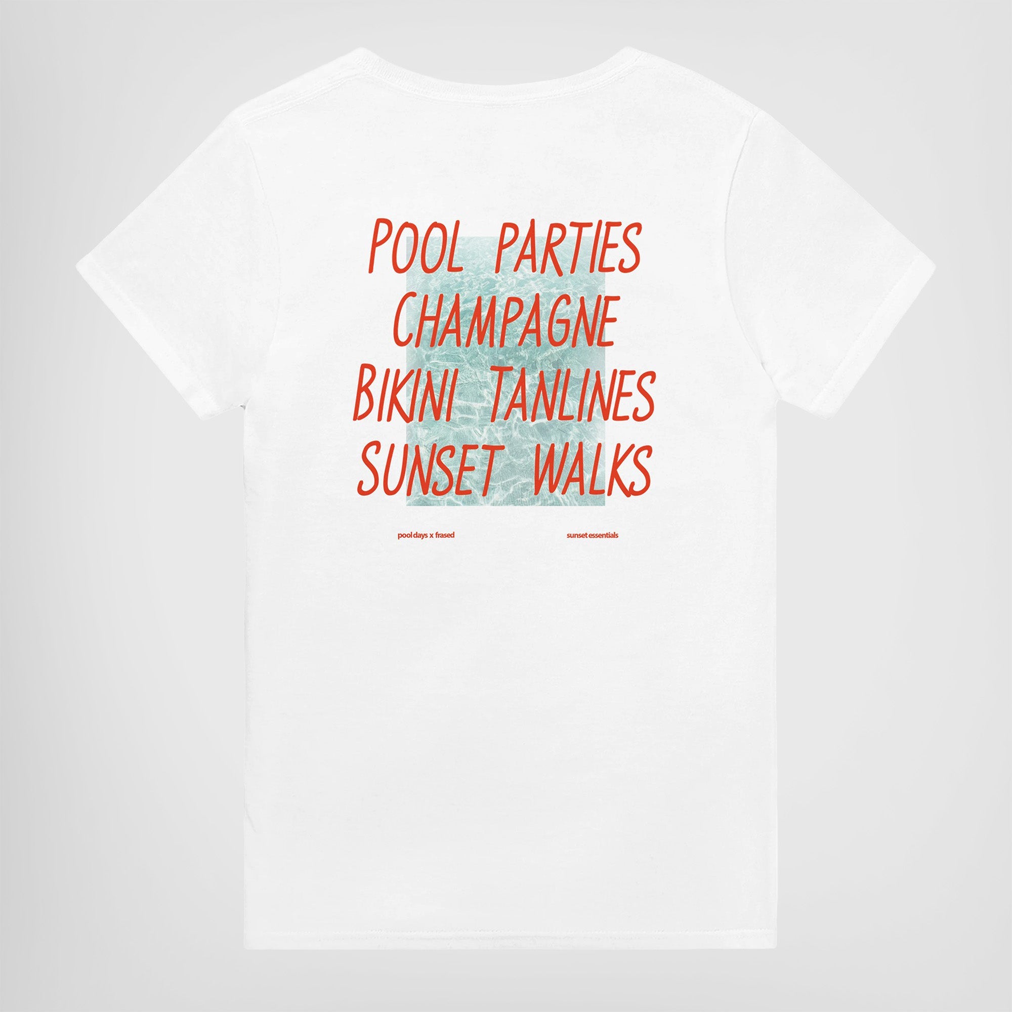 POOL PARTIES. CHAMPAGNE. BIKINI TANLINES. SUNSET WALKS