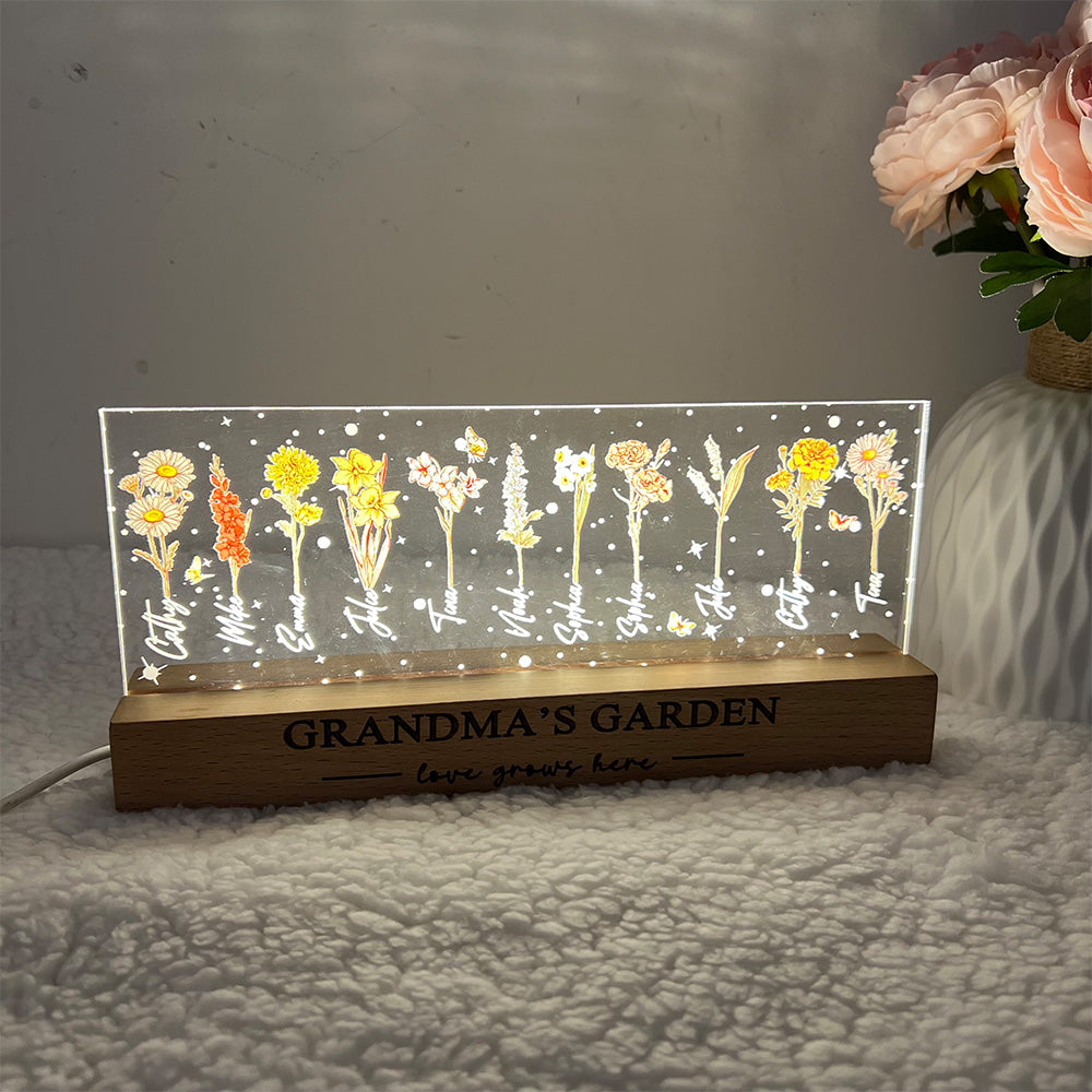 50%OFFğŸŒŸ Birth Month Flower Personalized LED Night Light
