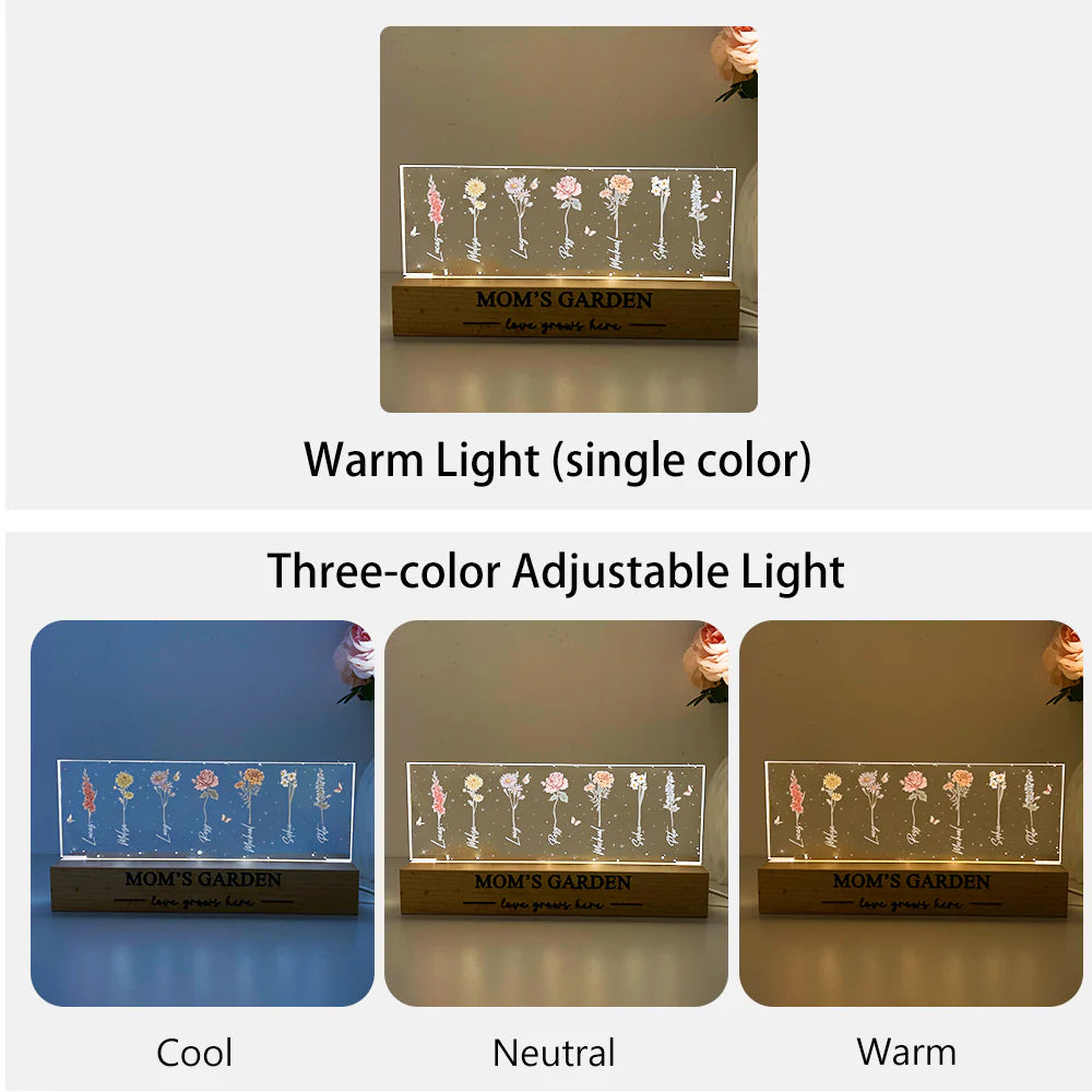 50%OFFğŸŒŸ Birth Month Flower Personalized LED Night Light