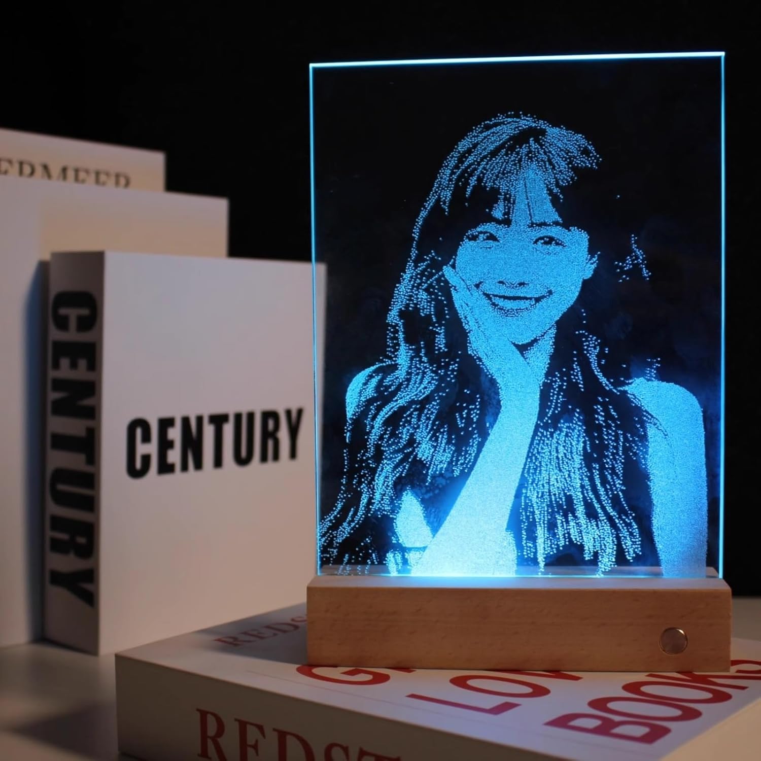 Hammer Glass Art Painting, LED Frameless Glass Panel Decoration, Contemporary Decor Ready to Hang, Living Room, Bedroom ＆ Office, Pets, Anniversaries and other Customized Gifts (XL 30 * 40CM)