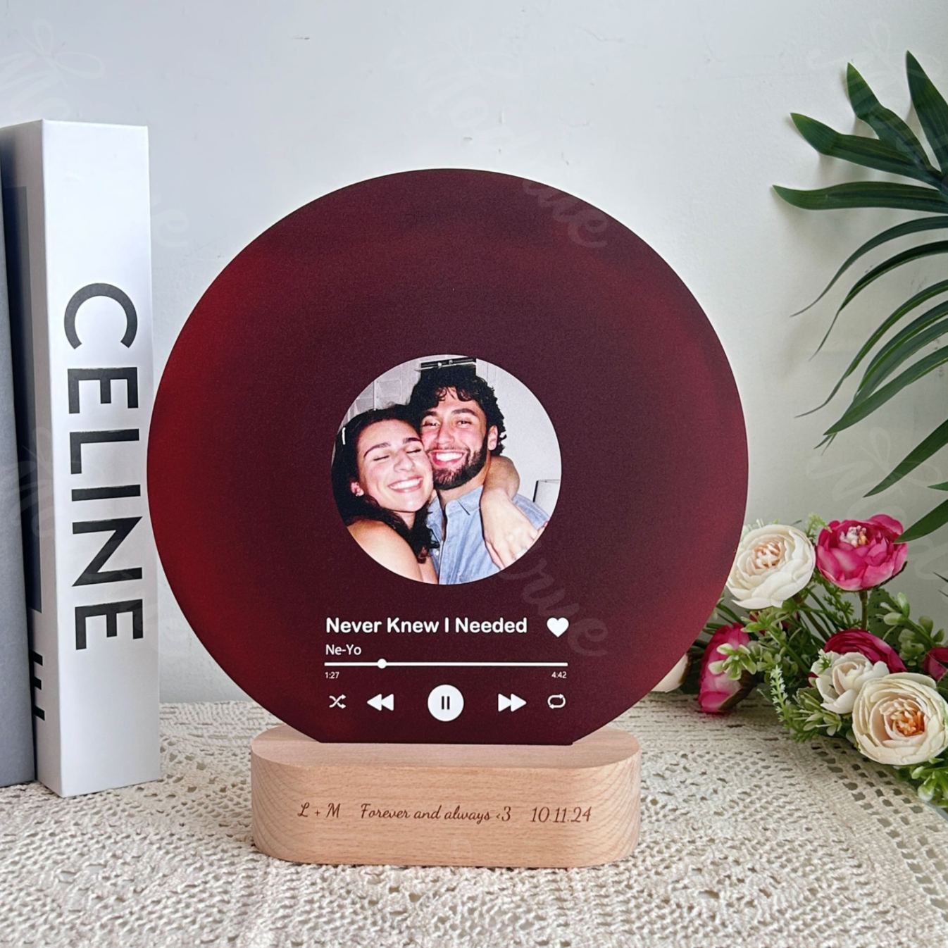 Personalized Record with Photo - Lenticular Song Plaque with NFC